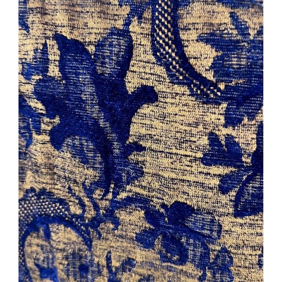 Reversible Womens Vest Floral Brocade Artistic Western Design Vibrant Blue XXL - Picture 6 of 12